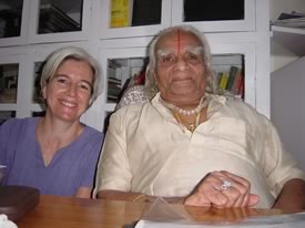 Mary with B.K.S. Iyengar